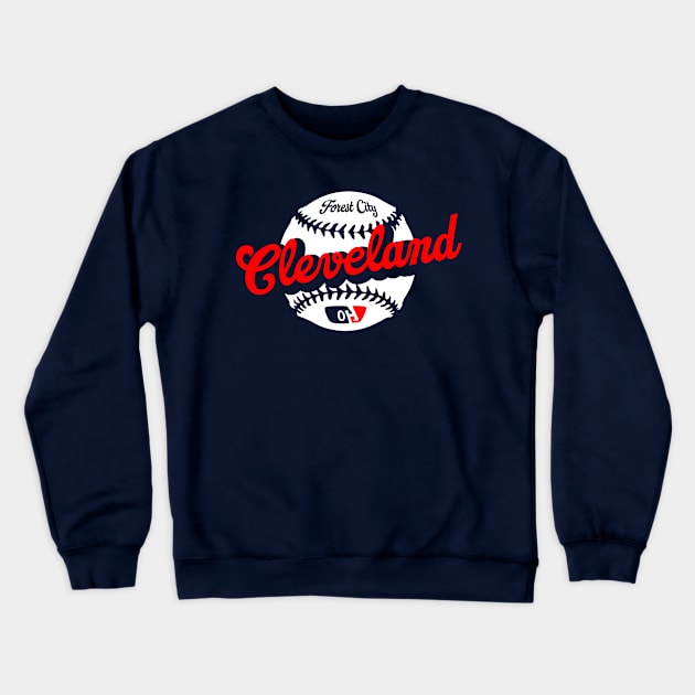 Cleveland Baseball Crewneck Sweatshirt by Throwzack